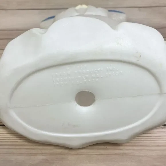 Vintage Christmas Angel Blow Mold 30" Union Products 1988 Blue Wings with Light - Picture 10 of 14